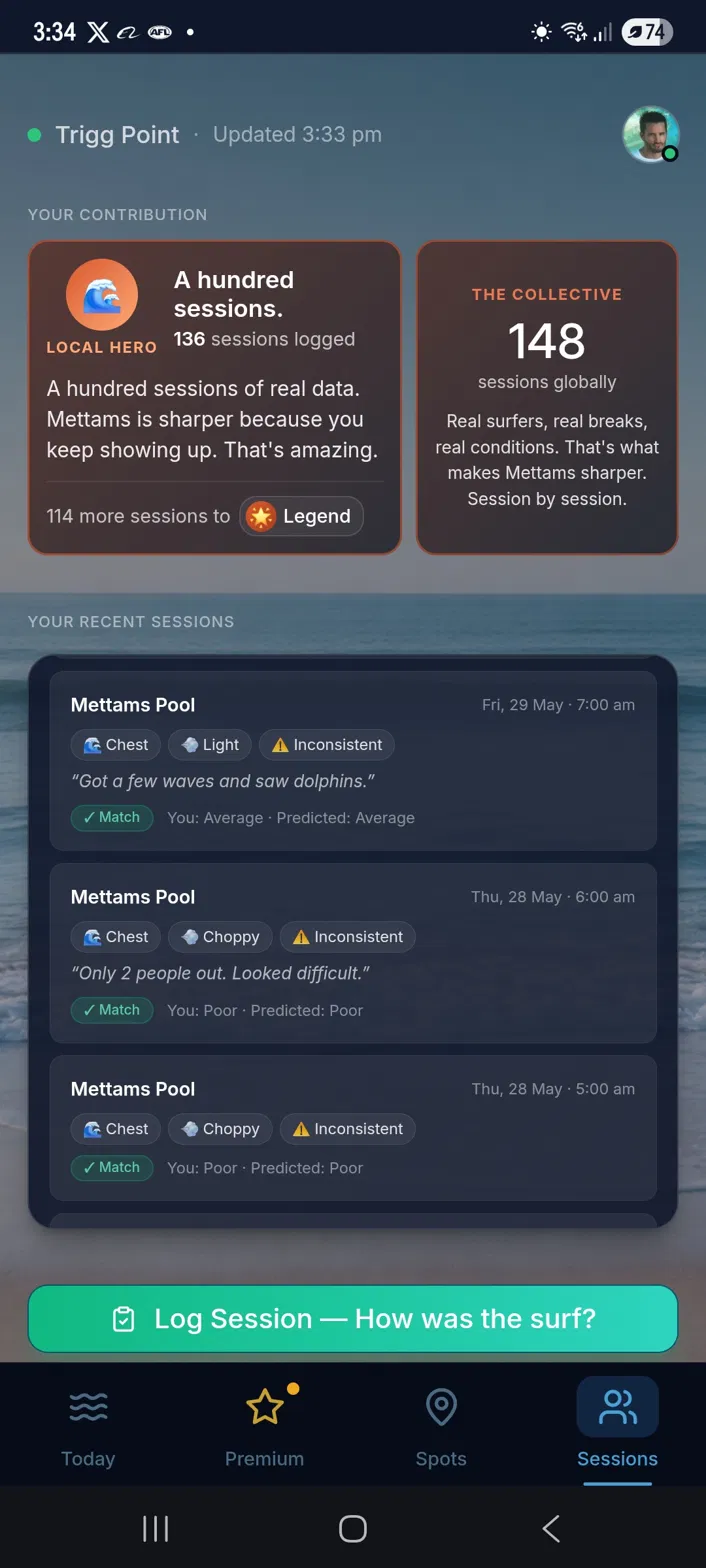 Every session logged makes Mettams smarter